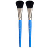 Select Artiste Mop Brush, Natural Bristles, Black Short Handle Mixed Media Paintbrush, Jewel Blue, Size 1 inch, Pack of 2