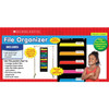 File Organizer 10-Pocket Chart, 14" x 46-1/2", Black