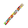 Super Sports Motivational/Fun Pencils, 12 Per Pack, 12 Packs