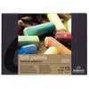 Soft Pastel Cardboard Box Set, General Selection, 15 Half Sticks