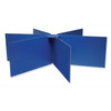 Privacy Boards, Blue, Round Table Compatible, 48" Diameter x 14" High, 1 Board
