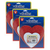 Doilies, White & Red Hearts, 4" & 6", 96 Per Pack, 3 Packs
