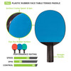 Plastic Rubber Face Table Tennis Paddle, Pack of 6