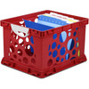 Premium File Crate with Handles, Classroom Red Premium File Crate with Handles, Classroom Red