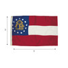 Durawavez Nylon Outdoor Flag with Heading & Grommets, Georgia, 3ft x 5ft Durawavez Nylon Outdoor Flag with Heading & Grommets, Georgia, 3ft x 5ft
