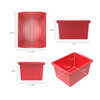 4 Gallon Classroom Storage Bin, Red, Pack of 3 4 Gallon Classroom Storage Bin, Red, Pack of 3