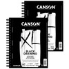 XL Series Drawing Pad, Black, Side Wire Binding, 10 Sheet, 7x10 inch, Pack of 2
