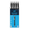 Slider Rave XB Retractable Ballpoint Pens, Black Barrel/Blue Ink, Box of 5