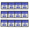 Student Eraser, 2" Width, 2" Length, Pack of 12
