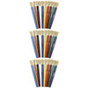 Beginner Paint Brushes, 10 Assorted Colors, 7" Long, 10 Per Pack, 3 Packs