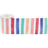 Watercolor Stripes Straight Rolled Border Trim, 50 Feet Per Roll, Pack of 3