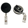 Heavy Duty Round ID Badge Reel with Belt Clip, Black, Pack of 3 Heavy Duty Round ID Badge Reel with Belt Clip, Black, Pack of 3