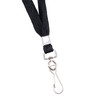 Deluxe Lanyard with J-Hook, Black, Box of 24