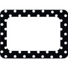 Black Polka Dots 2 Name Tags/Labels, 36 Per Pack, 6 Packs