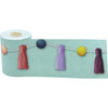 Oh Happy Day Pom-Poms and Tassels Straight Rolled Border Trim, 50 Feet Per Roll, Pack of 3