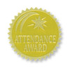 Gold Foil Embossed Seals, Attendance Award, 54 Per Pack, 3 Packs Gold Foil Embossed Seals, Attendance Award, 54 Per Pack, 3 Packs