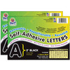 Self-Adhesive Letters, Black, Puffy Font, 2", 159 Characters Per Pack, 2 Packs