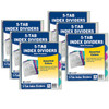 5-Tab Poly Index Dividers w/Slant Pocket, Assorted Colors, 5 Per Pack, 6 Packs
