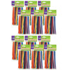 Regular Stems, Assorted Colors, 6" x 4 mm, 100 Count Per Pack, 12 Packs