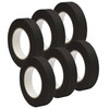 Premium Grade Masking Tape, 1" x 55 yards, Black, 6 Rolls