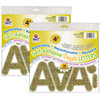 Self-Adhesive Letters, Gold Dazzle, Puffy Font, 4", 78 Per Pack, 2 Packs