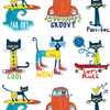 Pete the Cat® Stickers, 1", 96 Per Pack, 12 Packs