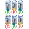 5" Anti-Microbial Kids Scissors, Blunt, Assorted Colors, Pack of 6