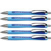 Rave Retractable Ballpoint Pen, ViscoGlide Ink, 1.4 mm, Blue, Pack of 5