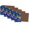 Construction Paper, Medium Weight, Dark Brown, 12" x 18", 50 Sheets Per Pack, 5 Packs