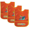 Children's Artist Smock, Ages 3 to 8, Orange, 15" x 12", Pack of 3