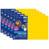 Construction Paper, Heavyweight, Yellow, 12" x 18", 50 Sheets Per Pack, 5 Packs