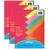 Bright Multi-Purpose Paper, 5 Assorted Colors, 20 lb., 8-1/2" x 11", 100 Sheets Per Pack, 3 Packs