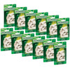 Wedge Cap Erasers, White, 25 Per Pack, 12 Packs