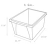 4 Gallon Classroom Storage Bin, Blue, Pack of 3 4 Gallon Classroom Storage Bin, Blue, Pack of 3