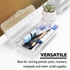 LUCENT Pencil Case Organizer Box, 8", Clear, Pack of 12