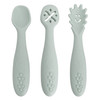 Silicone Scoop, Mash & Twist 3-Piece Cutlery Set, Seafoam, 2 Sets