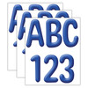 Color My World - Solid Blue 4" Deco Letters, 180 Per Pack, 3 Packs
