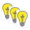 Core Décor Doodle Lightbulb 6" Designer Cut-Outs, 36 Per Pack, 3 Packs