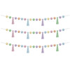Pastel Pop Pom-Poms and Tassels Garland, 60", Pack of 3