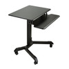 High Rise Mobile Adjustable Standing Desk with Keyboard Tray