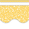 Composition Yellow Scalloped Border Trim, 35 Feet Per Pack, 6 Packs