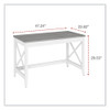 Farmhouse Writing Desk, 47.24" x 23.62" x 29.53", Gray