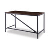 Industrial Series Table Desk, 47.25" x 23.63" x 29.5", Modern Walnut