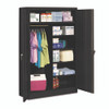 Jumbo Combination Steel Storage Cabinet, 48w x 24d x 78h, Black
