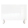 Clear Partition Extender with Attached Clamp, 29 x 3.88 x 18, Thermoplastic Sheeting