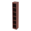 Alera Valencia Series Narrow Profile Bookcase, Six-Shelf, 11.81w x 11.81d x 71.73h, Medium Cherry