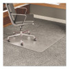 ExecuMat All Day Use Chair Mat for High Pile Carpet, 45 x 53, Wide Lipped, Clear