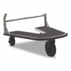 Nesting Luggage Cart with Rubber Platform, Capacity, 300 lb Capacity, 27 x 37 x 37.5, Silver/Black