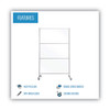 Protector Series Mobile Glass Panel Divider, 49 x 22 x 81, Clear/Aluminum