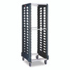 End Loader Rack for Food Boxes and Sheet Pans, 18 Rack, Plastic, 23.75" x 28.75" x 67.88", Black